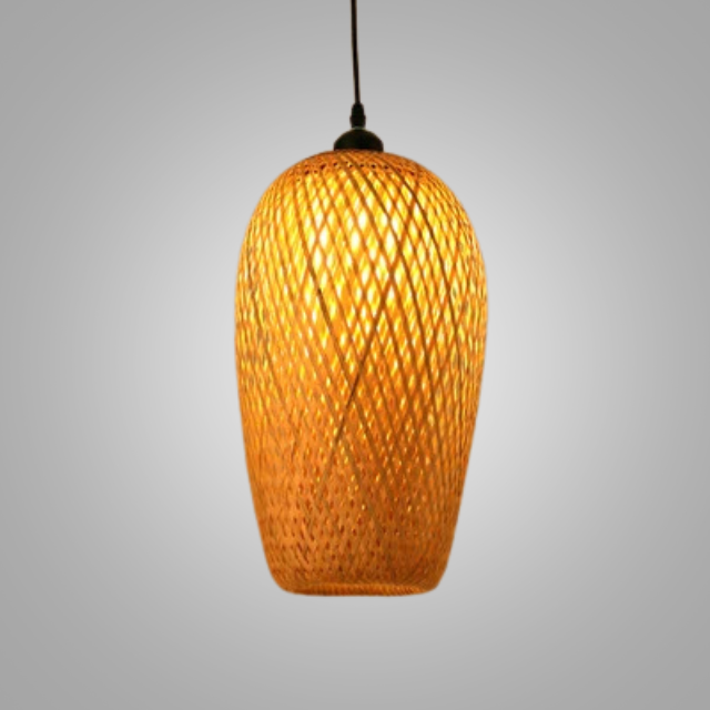 Handgevlochten Rotan Hanglamp Natuurlijk Design Warm Licht Eetkamer Woonkamer Bohemian Stijl Lampenkap | Sansoti
