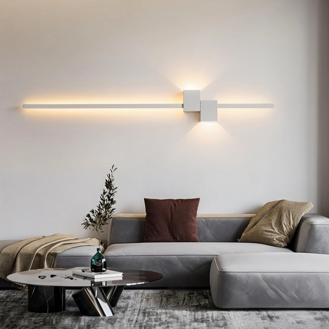 Applique Murale LED Moderne Aluminium 62cm Blanc Chaud Noir Blanc Or | Restfield
