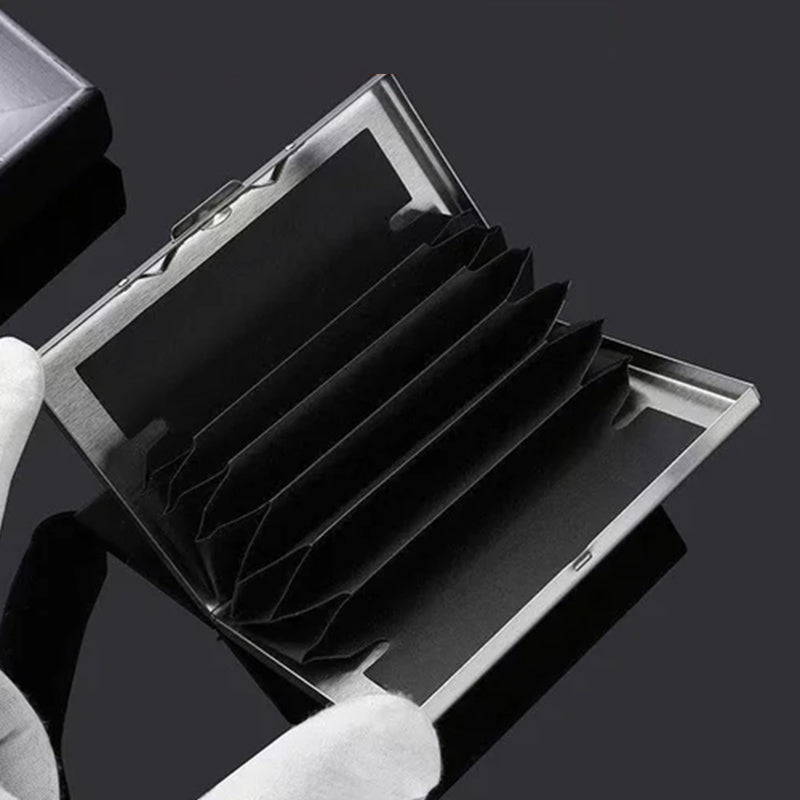 Kaarthouder met RFID-Bescherming Metalen Cardclip Zilver Zwart Goud | Sansoti
