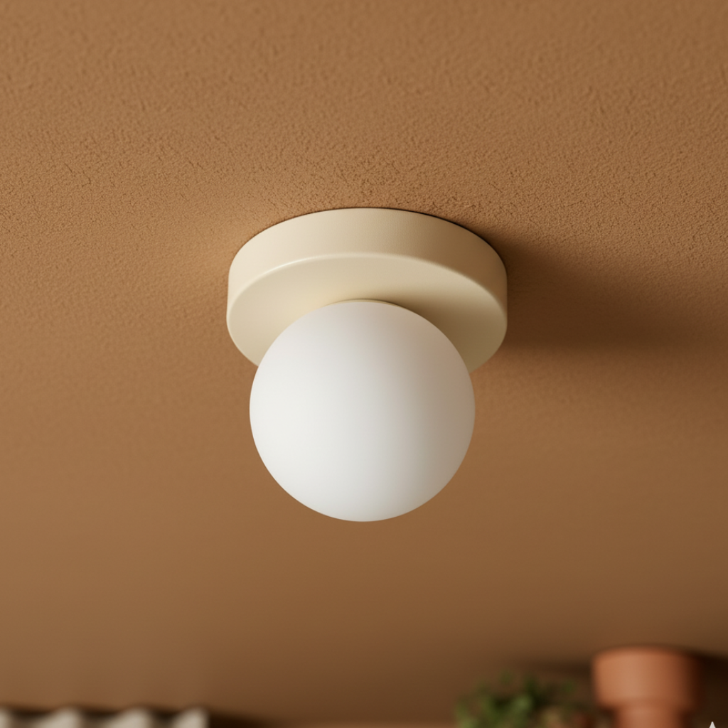 Glas-Kugel Wand- und Deckenleuchte mit farbiger Scheibe 12×10cm G9 LED 3000K Warmweiß 110-240V Festverdrahtet | Sansoti