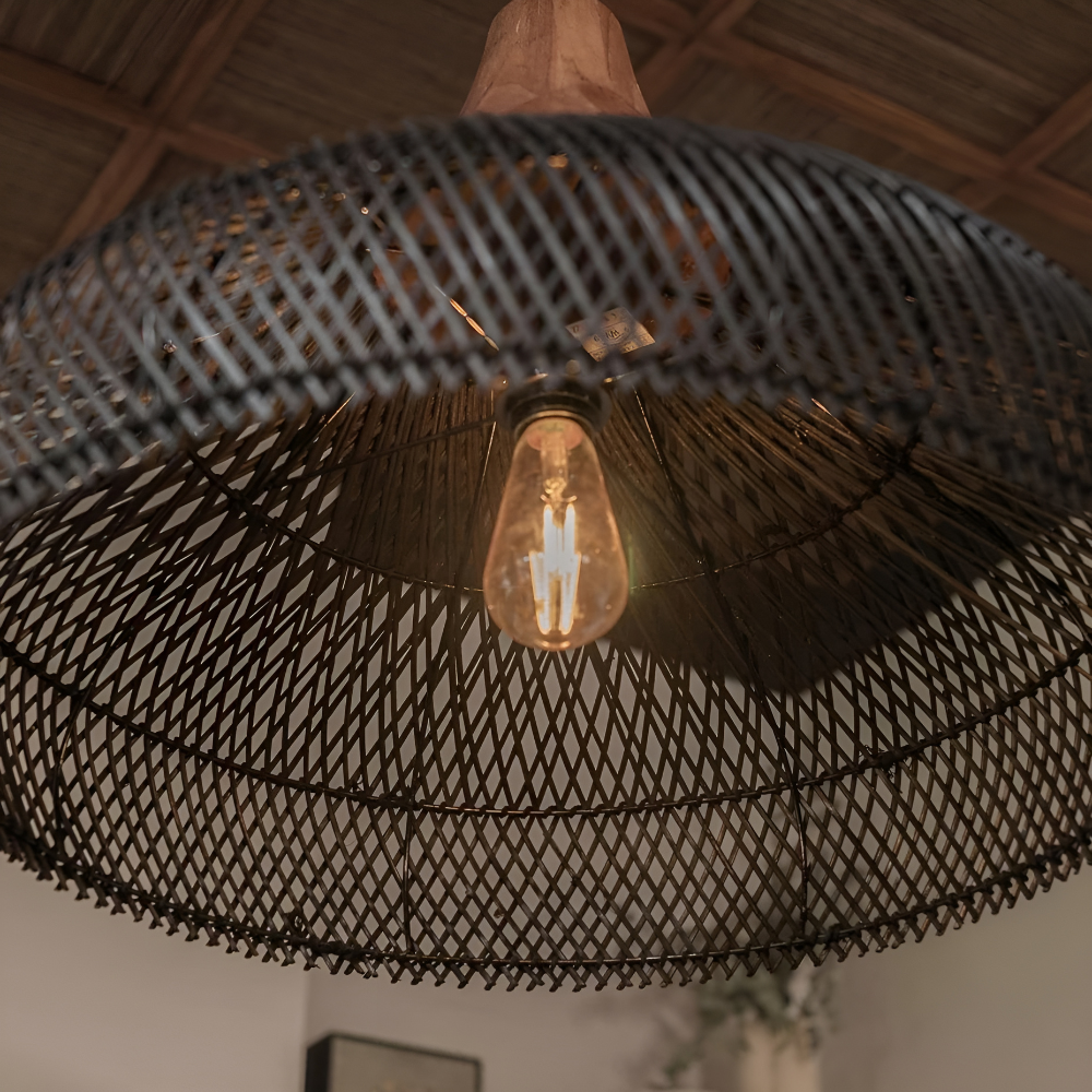 Hanglamp Rattan Bamboe Handgevlochten Bohemian Retro E27 Ø40 Ø60 Eetkamer | Sansoti