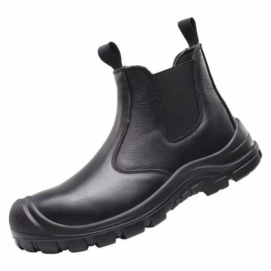 Orthopedische Werkschoenen Leer Veiligheidsneus Antislip PU-zool Schokdempend Bouw Industrie Magazijn | Sansoti