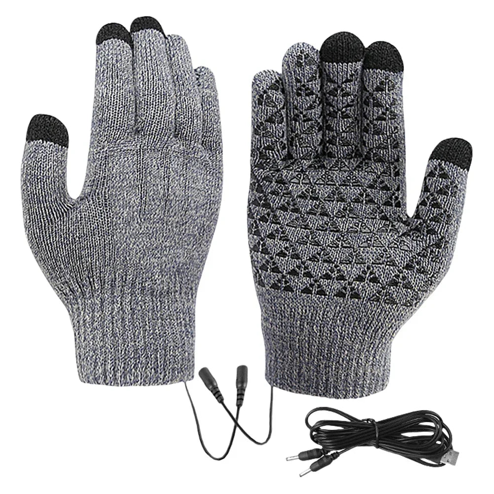 Heated Gloves with Touchscreen, USB Rechargeable Winter Walking Gloves for Outdoor Walking and Cycling | Sansoti