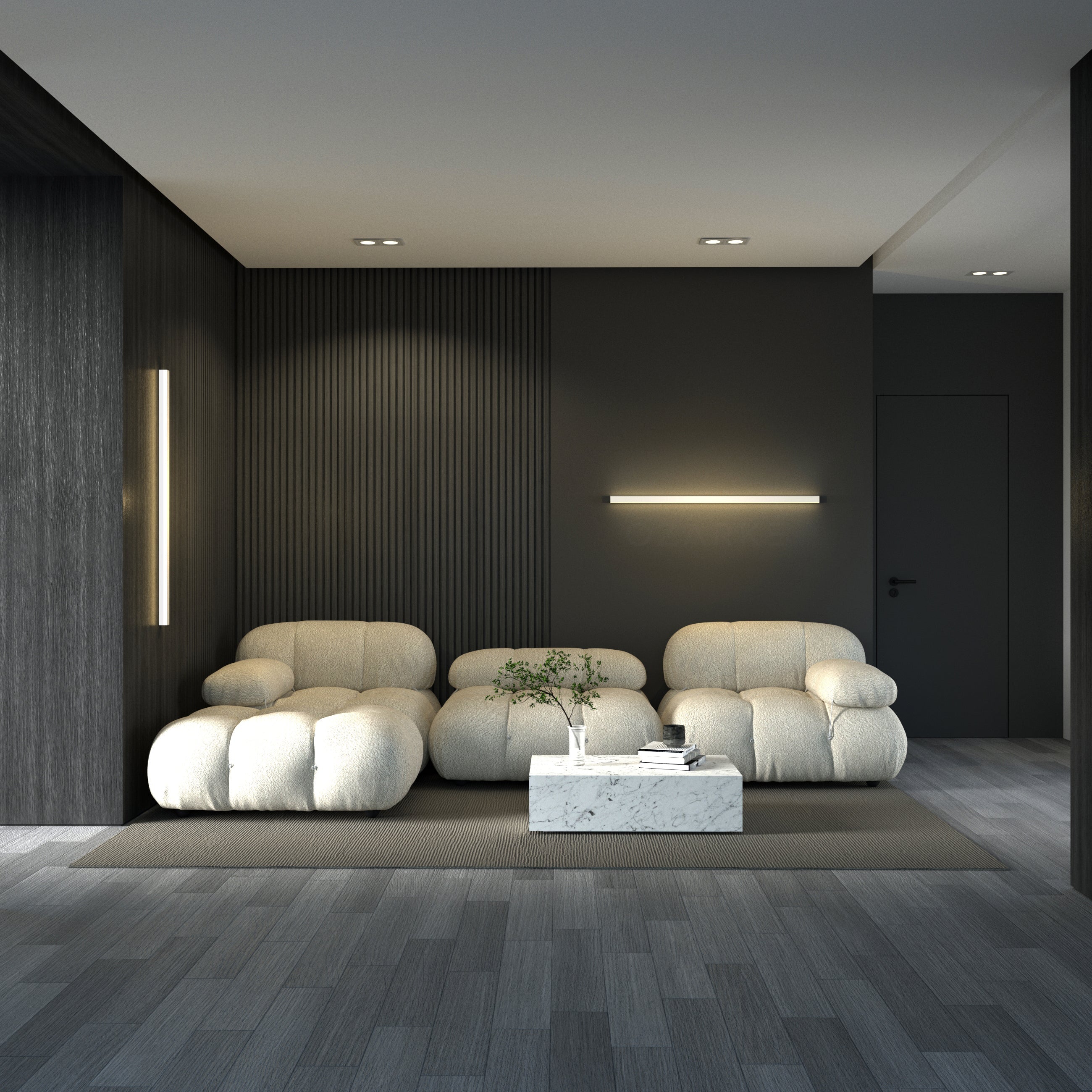 Minimalistische lineare Wandleuchte mit integrierter LED-Beleuchtung und modernem Design | Restfield