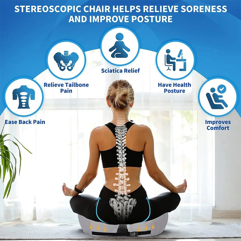 Coussin ergonomique pour siège avec soulagement de la pression et soutien des hanches, du coccyx et du bas du dos | Restfield