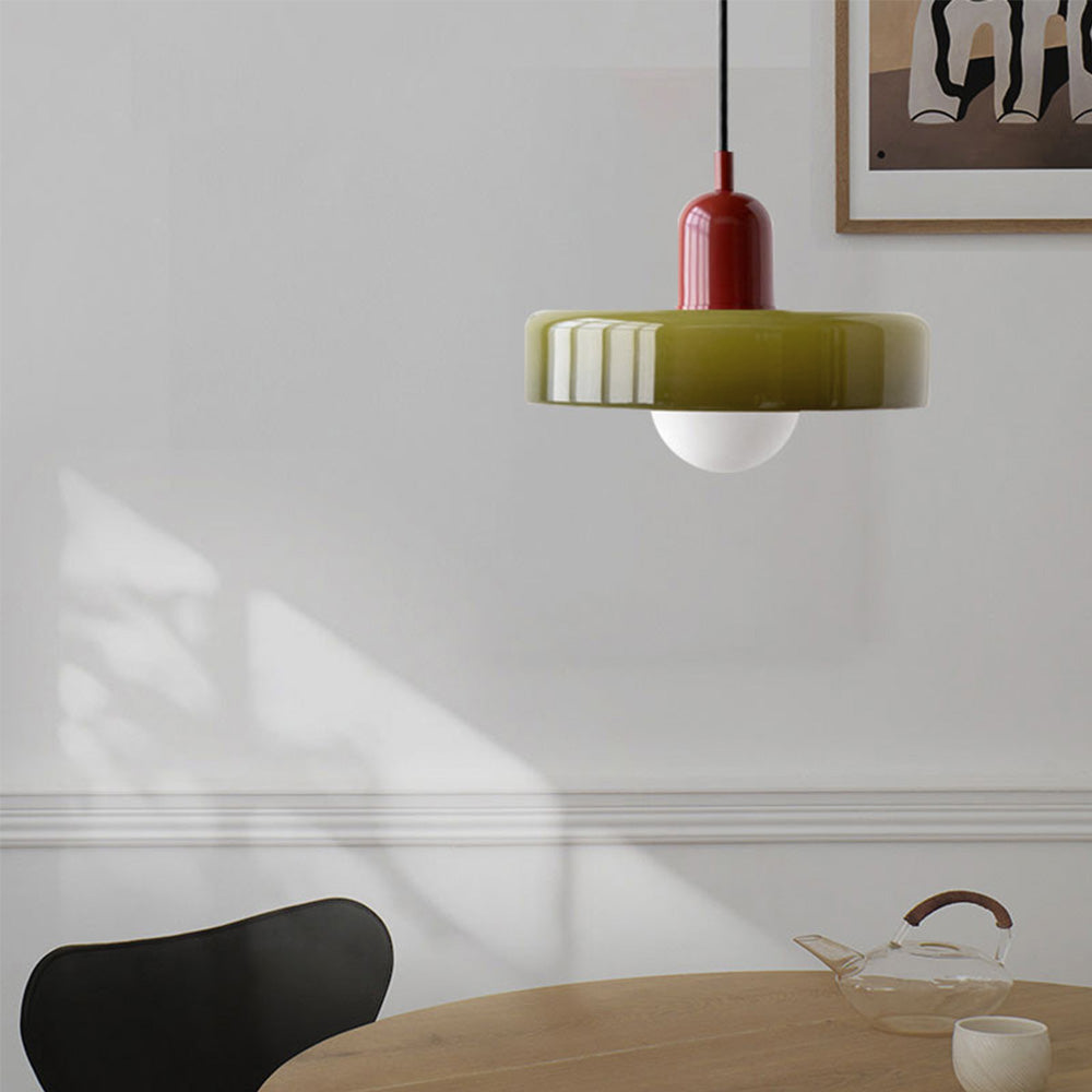 Luccon retro hanglamp glas G9 kleurrijk eettafel keuken verlichting design modern vintage | Sansoti