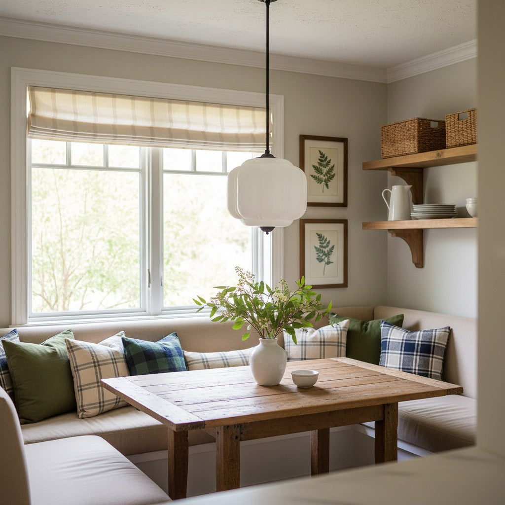 Vintage Melkglas Hanglamp met Messing Armatuur – Klassiek Retro Design voor Eetkamer, Hal & Leeshoek | Sansoti