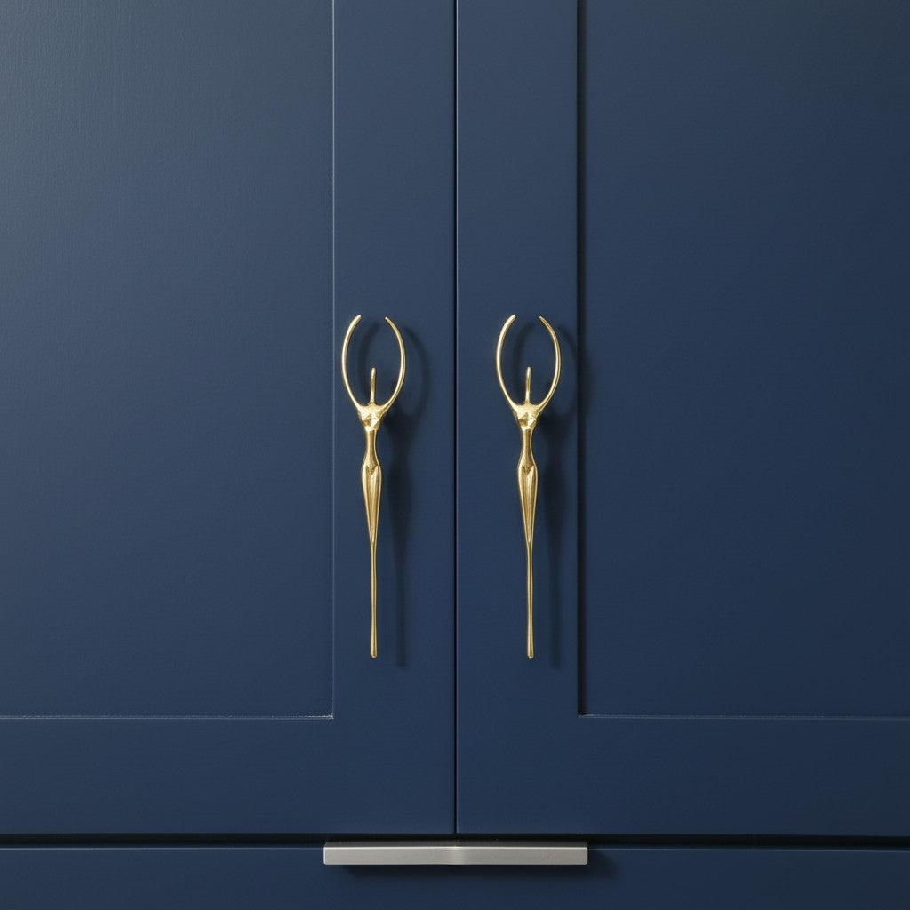 Minimalistische Kastgreep - Messing Zilver Roze - Scandinavisch Design Meubels | Sansoti