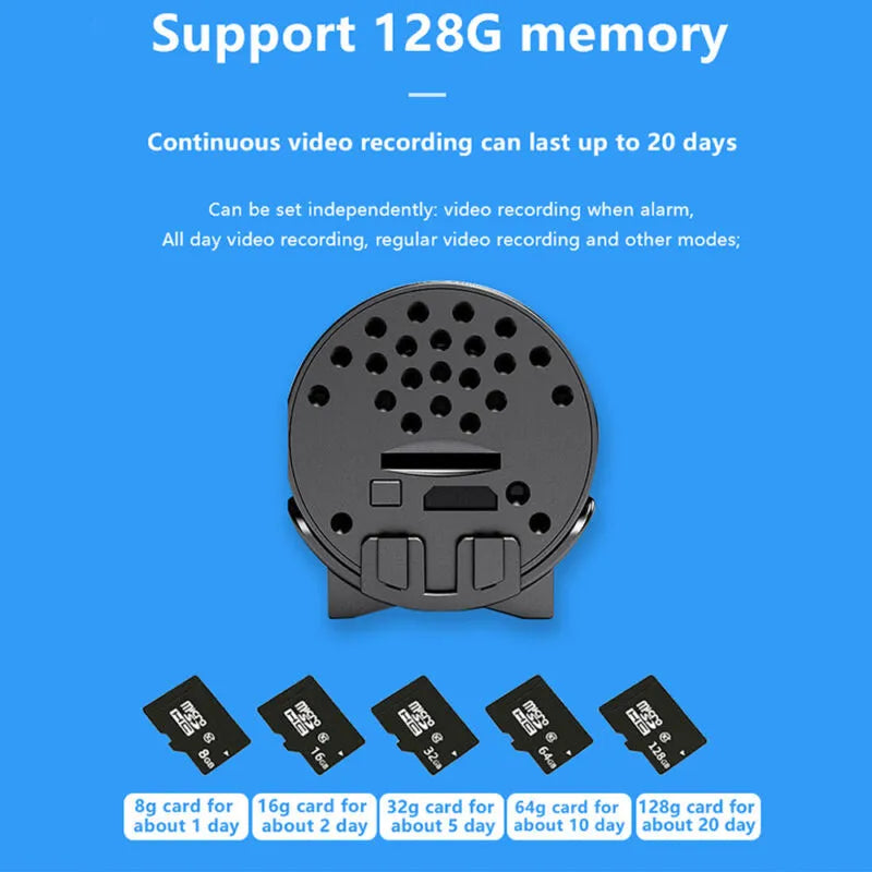 Miniatuur WiFi Camera 1080P HD 140° Groothoek Verborgen Bewegingsdetectie Nachtzicht USB Bewakingscamera Mini Spy Cam Draadloos Binnen 128GB | Sansoti