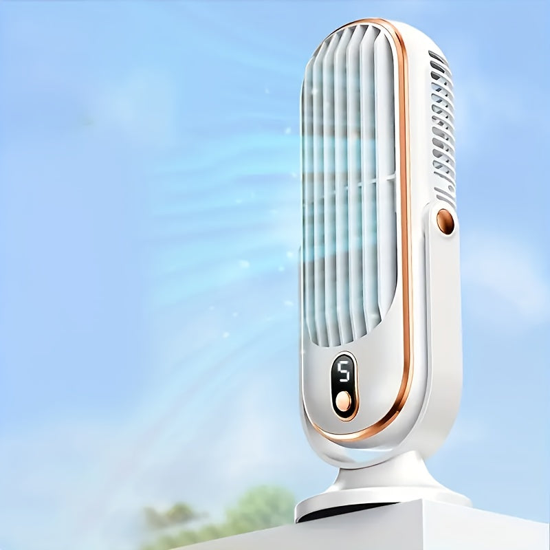 Draagbare Ventilator met 720° Rotatie Oplaadbaar - Stille USB Tafelventilator voor Bureau Thuis Kantoor | Sansoti
