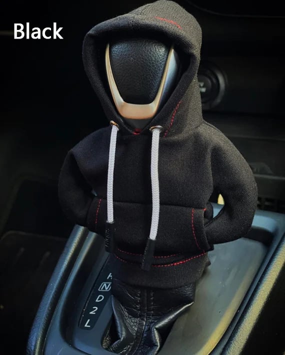 Mini-Hoodie-Schaltknaufbezug, universell, Polyester, Auto-Innenraumdekoration, Accessoire, Schutzbezug in 8 Farben | Sansoti