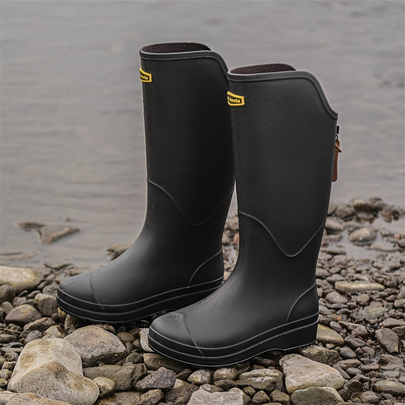 Tall Waterproof Boots Non-Slip Outdoor Women's and Men's Rain Footwear Rubber Garden City Walking | Sansoti