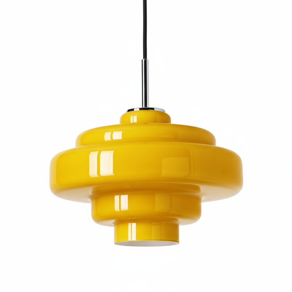 Gekleurde Glazen Hanglamp met Verstelbare Ophanging – Moderne Lichtpunt voor Eetkamer Keuken Woonkamer | Sansoti