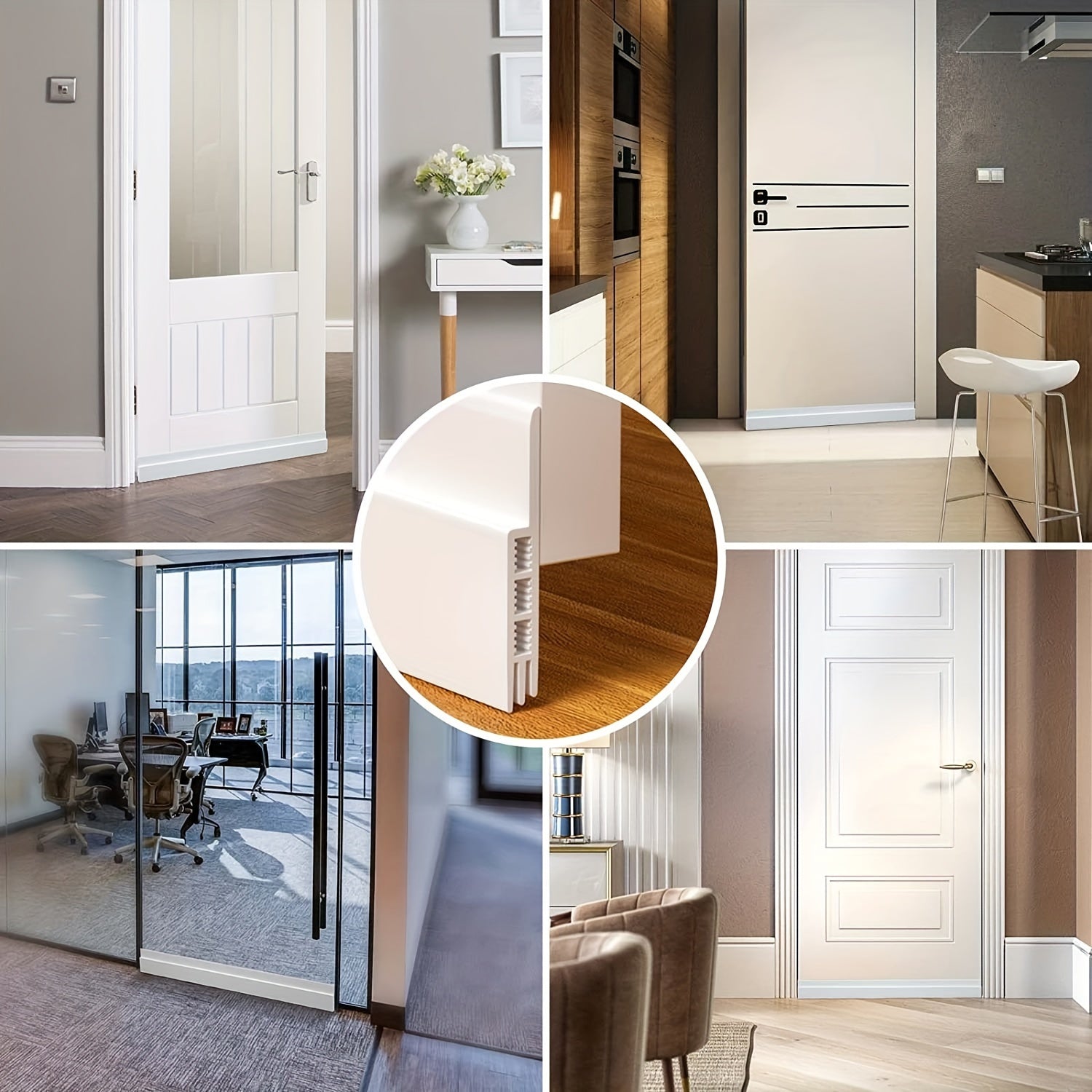 Tochtstrip Deur Siliconen 99cm Wit Zelfklevend Geluidsisolatie Deurafdichting Tochtstopper Energiebesparing Woning Isolatie | Sansoti