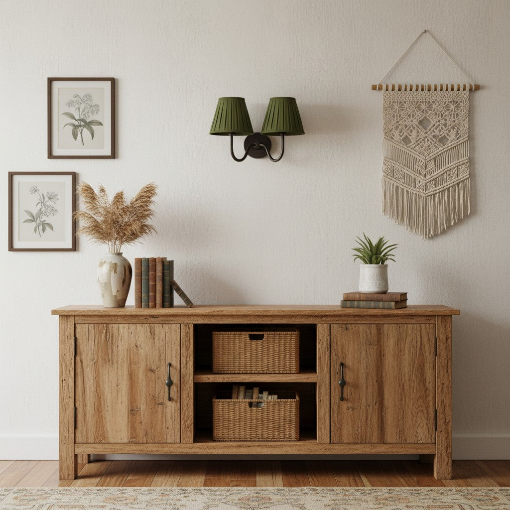 Wandlamp Messing met Stoffen Kap Plissé of Glad Wit Rood Groen Blauw Geel Antiek Brons Chroom 1 of 2 Lichtpunten | Sansoti