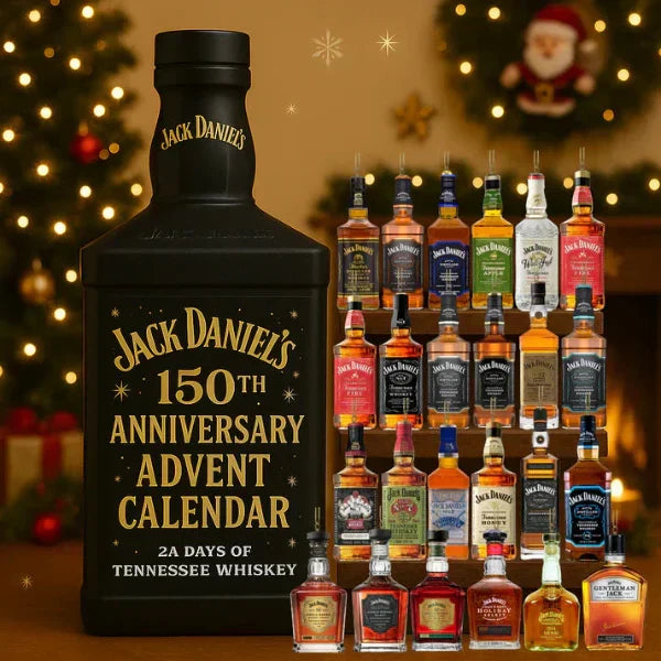 Adventskalender mit Whisky-Miniaturen, 24 Tage, festliche Weihnachtsdekoration, Sammlergeschenk für Whisky-Liebhaber | Sansoti