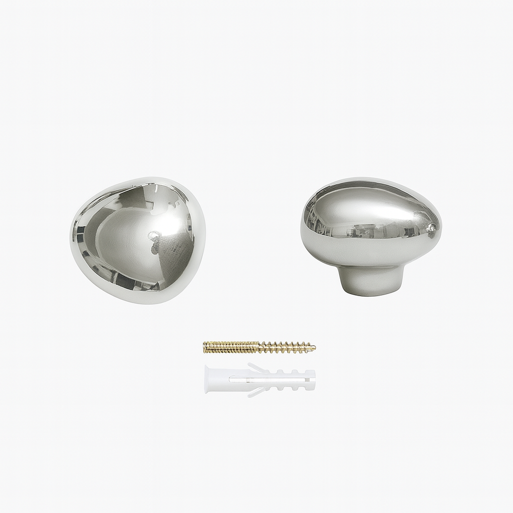 Patère murale goutte chrome céramique argent set de 2 hall salle de bain moderne | Restfield
