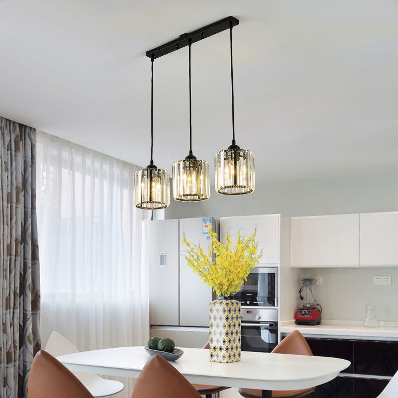 Hanglamp Glas Metaal Verstelbaar Cilindervorm Modern Design Woonkamer Eetkamer Slaapkamer Hangverlichting | Sansoti