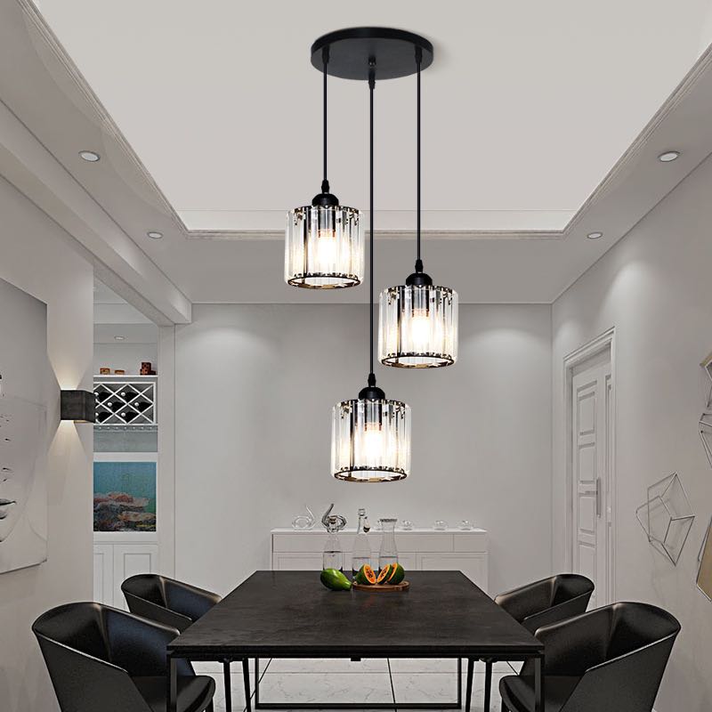 Hanglamp Glas Metaal Verstelbaar Cilindervorm Modern Design Woonkamer Eetkamer Slaapkamer Hangverlichting | Sansoti