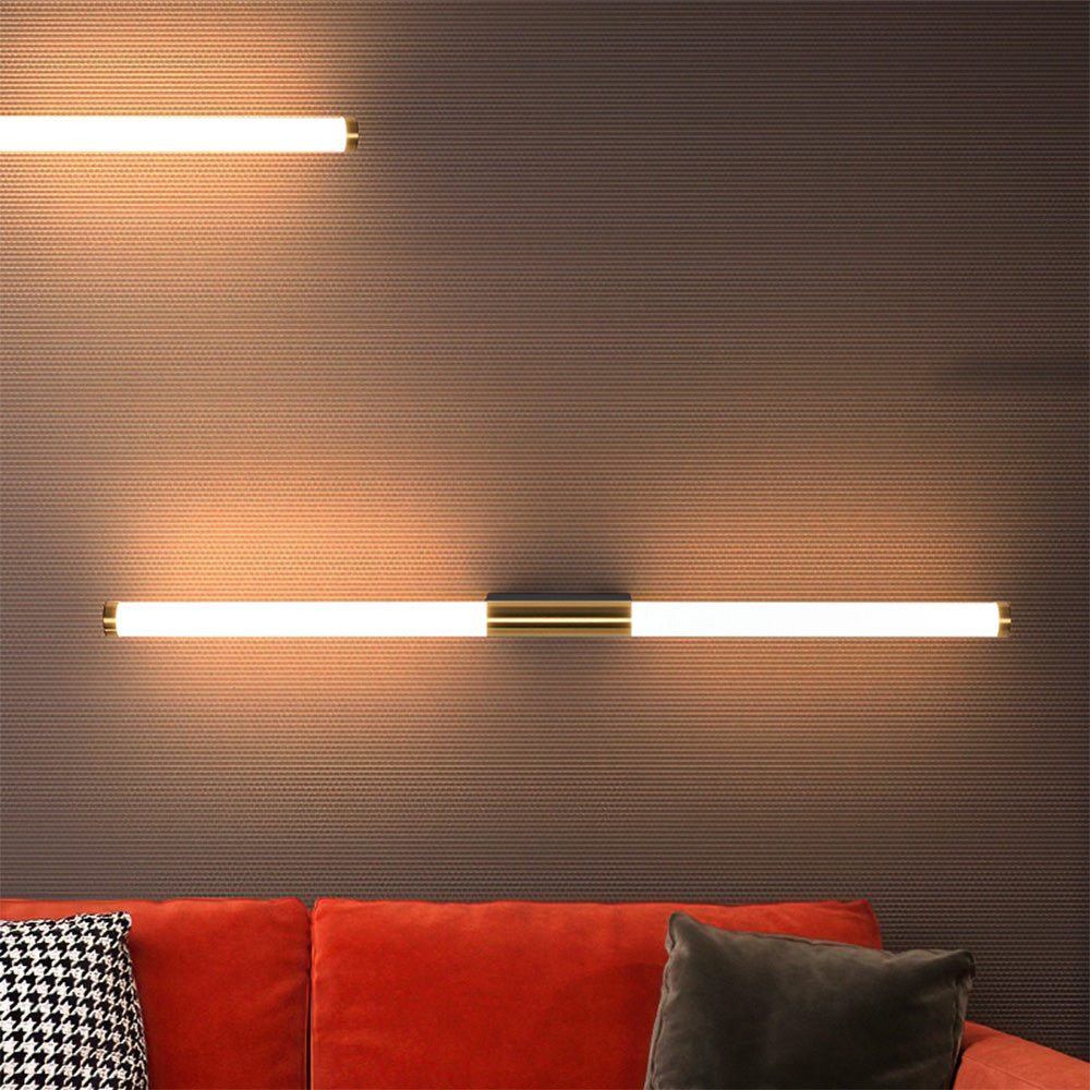 Modern Wall Light with Mirror Surface Copper-Colored White LED IP44 Waterproof Bedroom Bathroom Linear Design | Sansoti