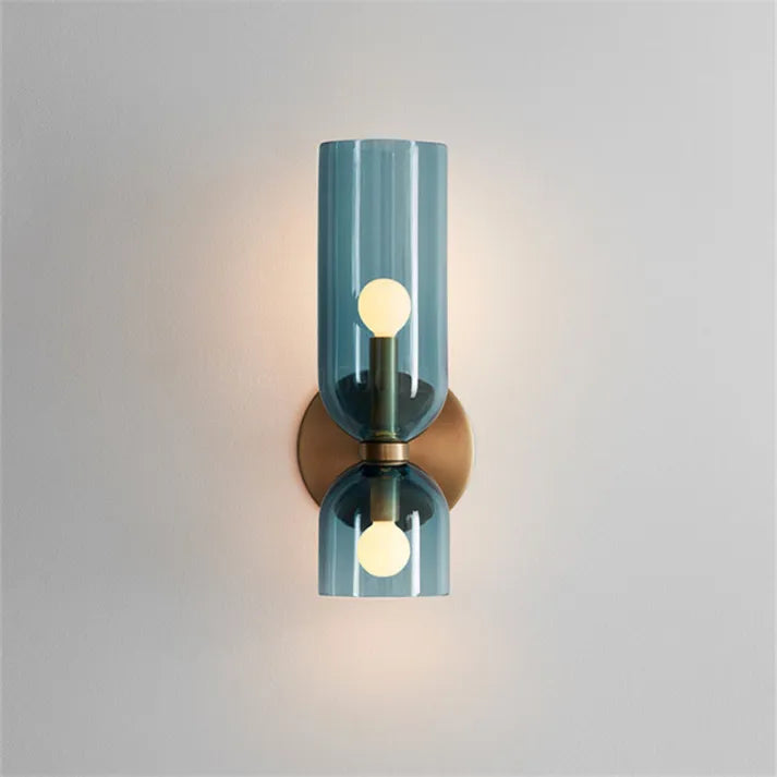 Wandleuchte Doppelglas Eisen Moderne Wandbeleuchtung Flur Schlafzimmer Wohnzimmer E12 | Restfield