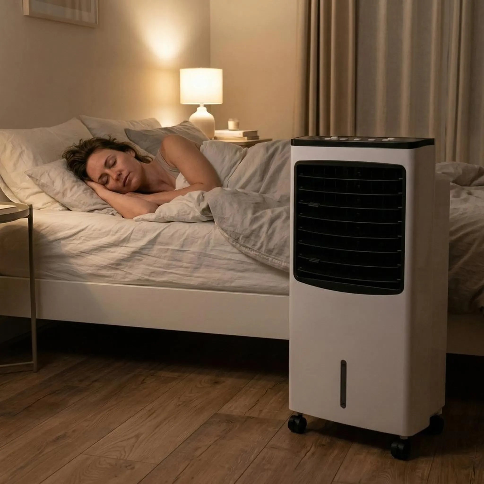 Portable Evaporative Cooler with Remote Control & Ion Filter for a Cool, Fresh Indoor Climate at Home or in the Office | Sansoti