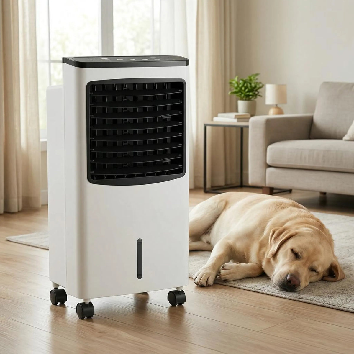 Portable Evaporative Cooler with Remote Control & Ion Filter for a Cool, Fresh Indoor Climate at Home or in the Office | Sansoti