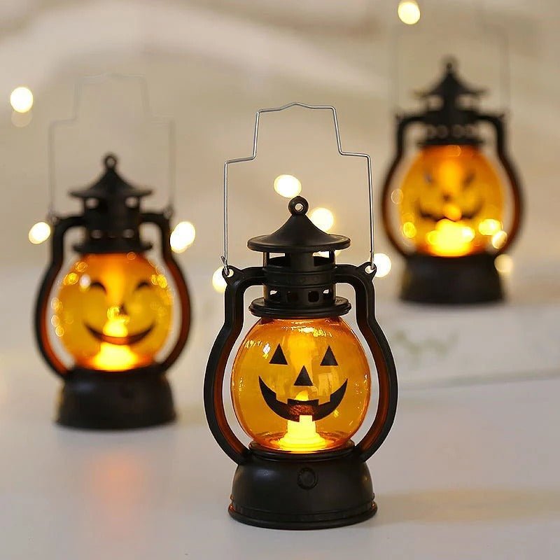 LED Pumpkin Lantern Halloween Creepy Skull Light Flameless Ambient Lighting Decoration for Party | Sansoti