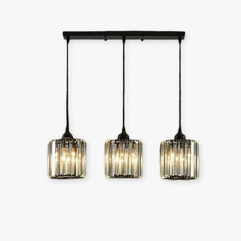Hanglamp Glas Metaal Verstelbaar Cilindervorm Modern Design Woonkamer Eetkamer Slaapkamer Hangverlichting | Sansoti