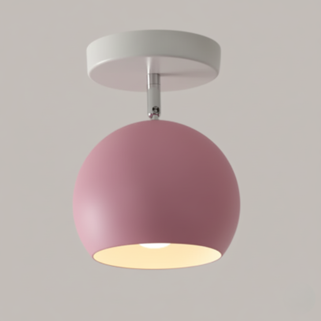 IJzeren Plafondlamp met Houtaccenten – Kleurrijk Design voor Gang en Woonkamer | Sansoti