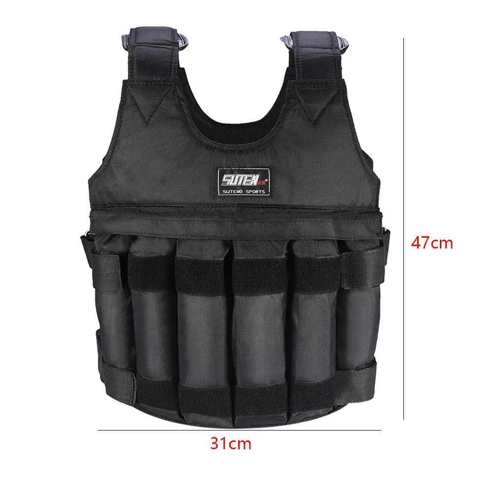 Verstelbaar Gewichtsvest voor Krachttraining tot 30kg Weerstand Bodyweight Cardio HIIT Fitness Workout | Sansoti