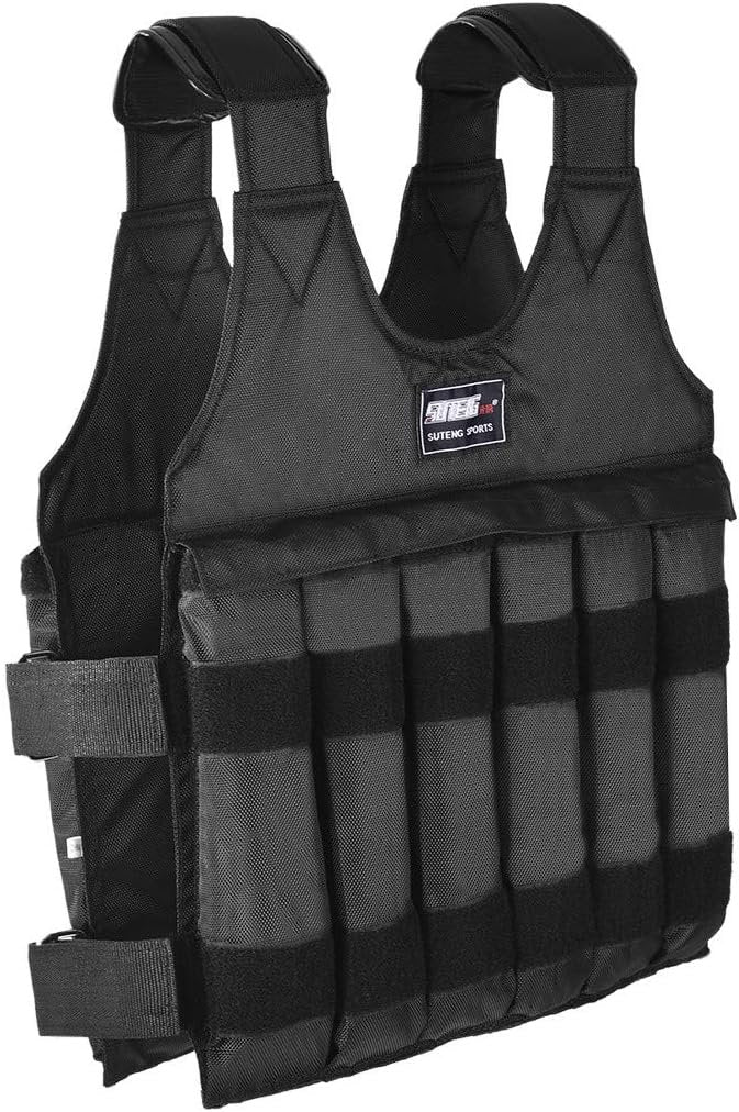 Verstelbaar Gewichtsvest voor Krachttraining tot 30kg Weerstand Bodyweight Cardio HIIT Fitness Workout | Sansoti