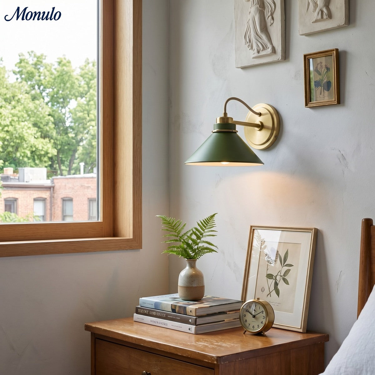 Globe Wandlamp met Gebogen Arm – Moderne Industriële Verlichting voor Badkamer, Slaapkamer en Gang | Sansoti