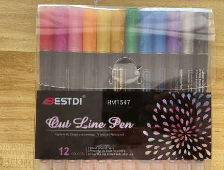 Metallic Stiften Set 12 Kleuren voor Papier Glas Kunststof Creatief Tekenen Knutselen DIY Projecten Hobby | Sansoti