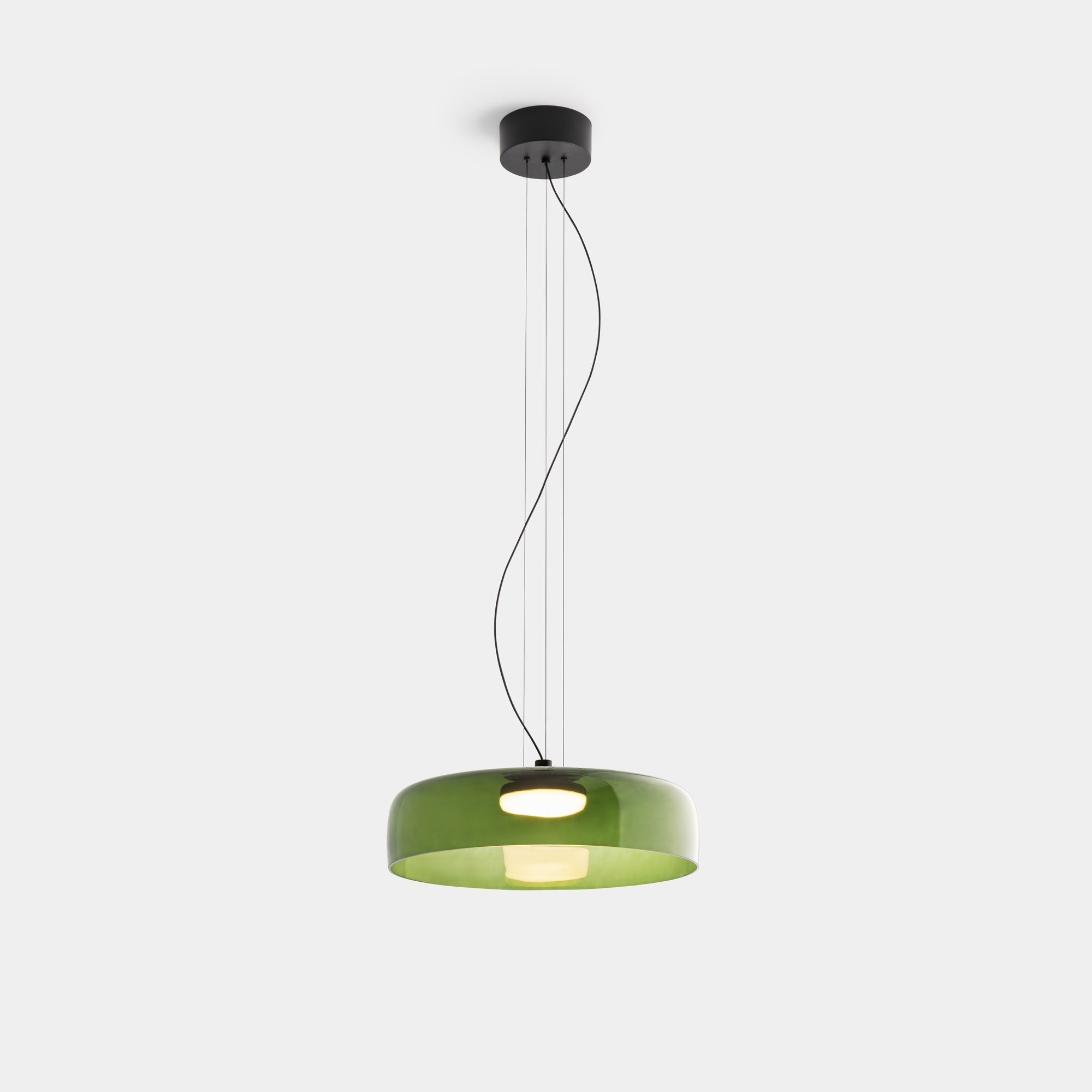 Suspension Verre Design Nordique Superposé 1 2 3 Niveaux Orange Vert Gris Salle à Manger Cuisine Salon Suspension Lumière Chaude LED Réglable