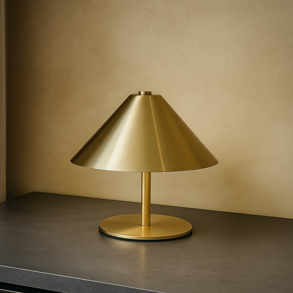 Portable LED Table Lamp with Touch Control Dimmable Rechargeable Gold Silver Iron ABS 3 Settings Mood Lamp | Sansoti