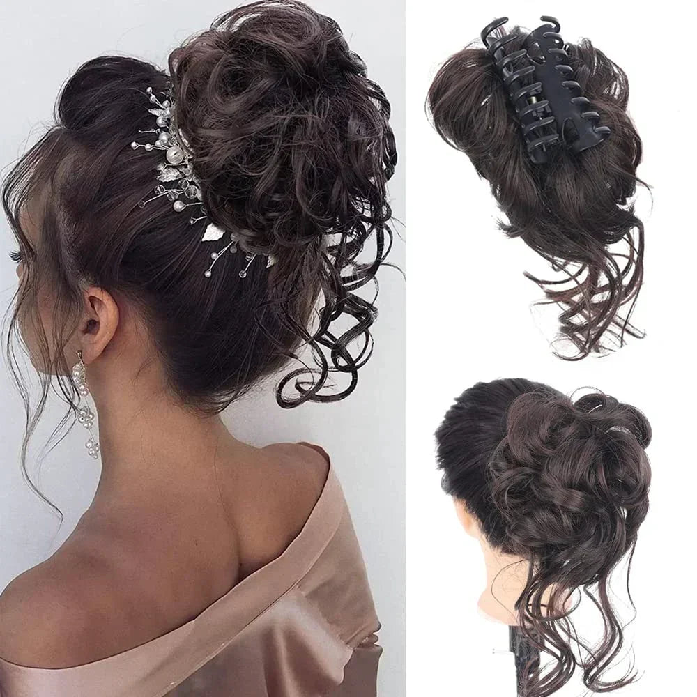 Clip-In Hair Bun met Krullen – Vollere Knot in Seconden zonder Styling | Sansoti