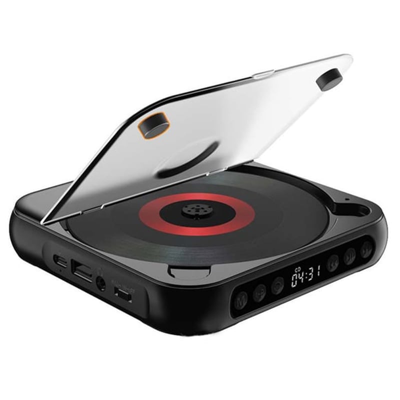 Tragbarer CD-Player mit Bluetooth 5.3, wiederaufladbarem 2000mAh Akku, Typ C USB, MP3, CD-R, CD-RW Unterstützung, kompaktes Design mit 3.5mm Anschluss | Restfield