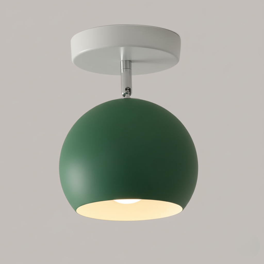 IJzeren Plafondlamp met Houtaccenten – Kleurrijk Design voor Gang en Woonkamer | Sansoti
