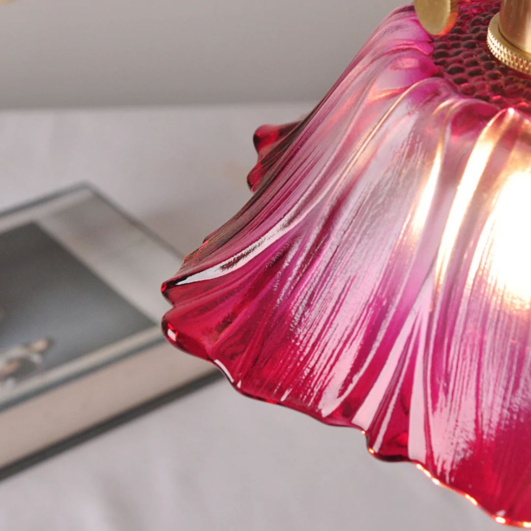Sansoti | Cullivan Bloemvormige Hanglamp – Glazen Hanglamp met Gouden Fitting voor Woonkamer & Eetkamer