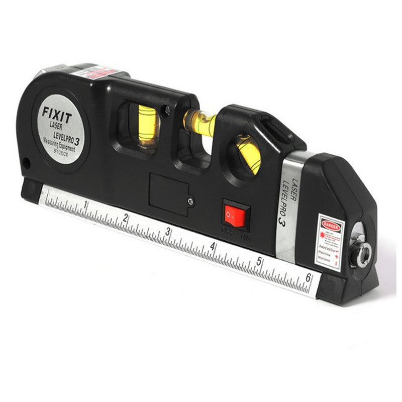 4-in-1 Multifunctioneel Lasermeetapparaat met Rolmaat en Waterpas – Precisie Meetgereedschap voor Doe-Het-Zelvers en Professionals | Sansoti