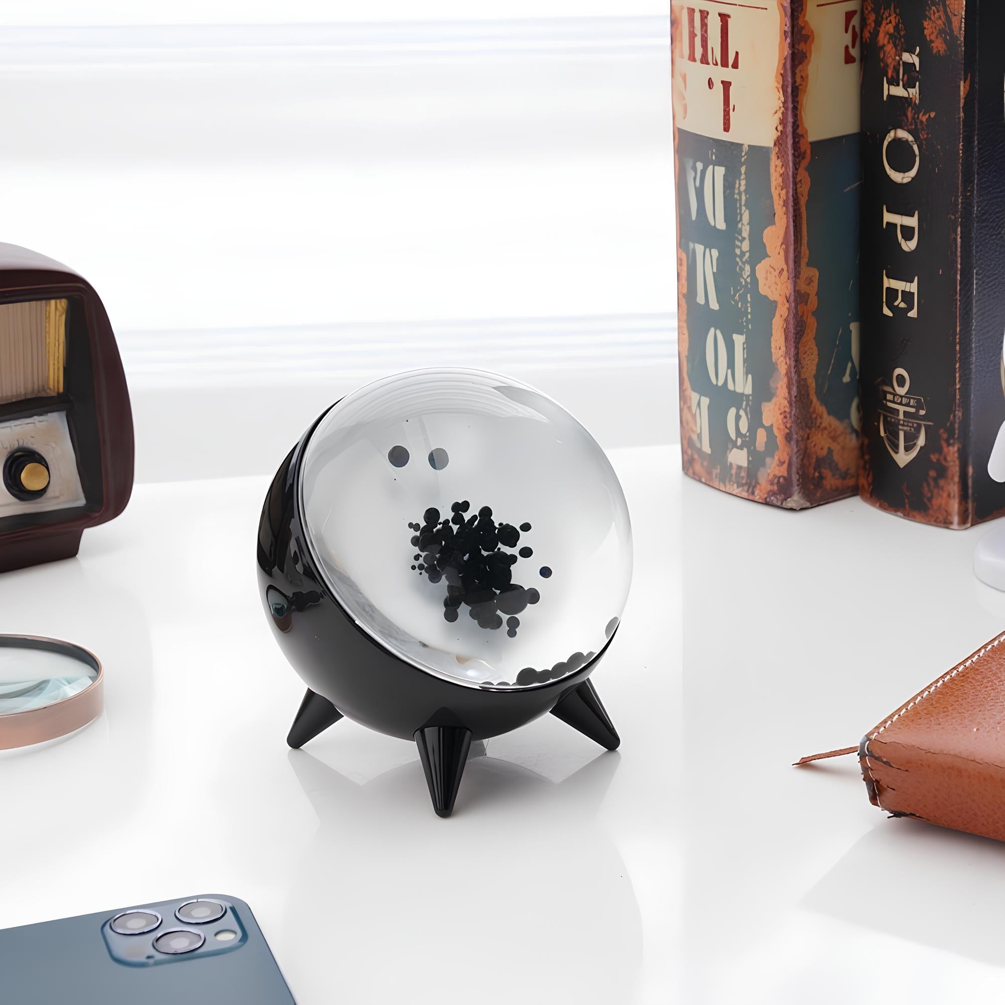 Ferrofluid Display Bluetooth Speaker ABS Glas 10,6 cm Muziek Visualizer Magnetisch Vloeistof Bureau Decoratie Cadeau Tech Kunstobject | Sansoti