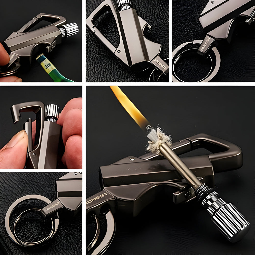 Outdoor Vuurstarter Waterdicht Metaal Herbruikbaar Survival Sleutelhanger | Sansoti