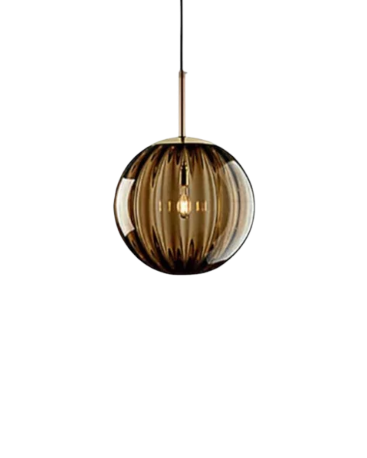 Glazen Hanglamp Bol met Structuur Grijs Bruin Rood Groen Amber Eetkamer Woonkamer | Sansoti