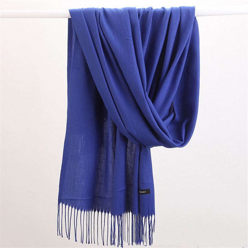 Extra langer Kaschmir-Damenschal, einfarbiger Winterschal, weich, warm und elegant, Accessoire für Herbst und Winter, 10 Farben | Sansoti