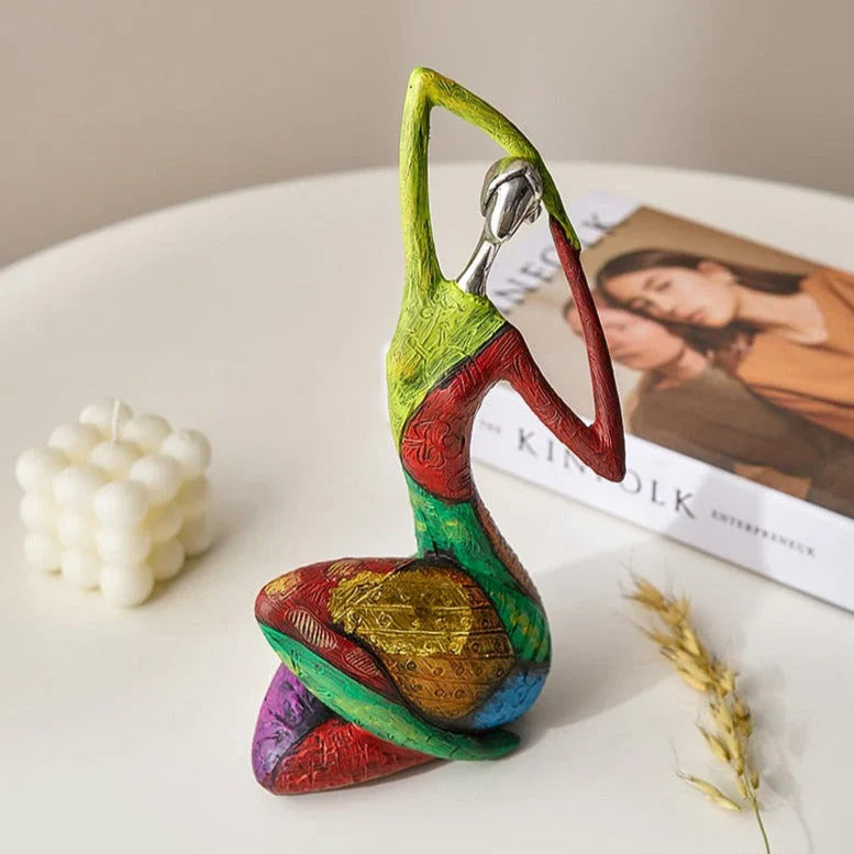 Sculpture abstraite femme Résine faite main Colorée Art moderne Salon Cadeau | Restfield