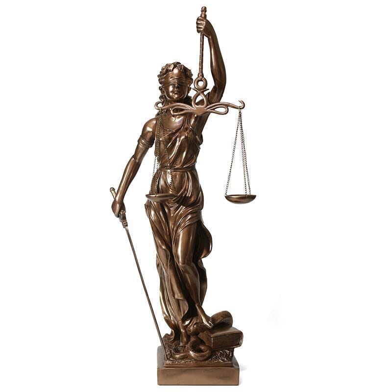 Beeld Godin van Justitia Hars Decoratief Sculptuur Advocaat Kantoor 30cm | Sansoti