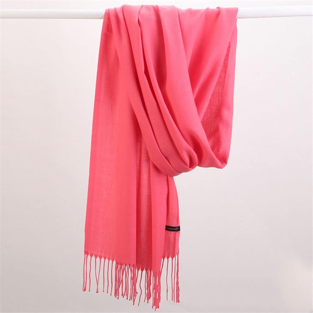 Extra langer Kaschmir-Damenschal, einfarbiger Winterschal, weich, warm und elegant, Accessoire für Herbst und Winter, 10 Farben | Sansoti