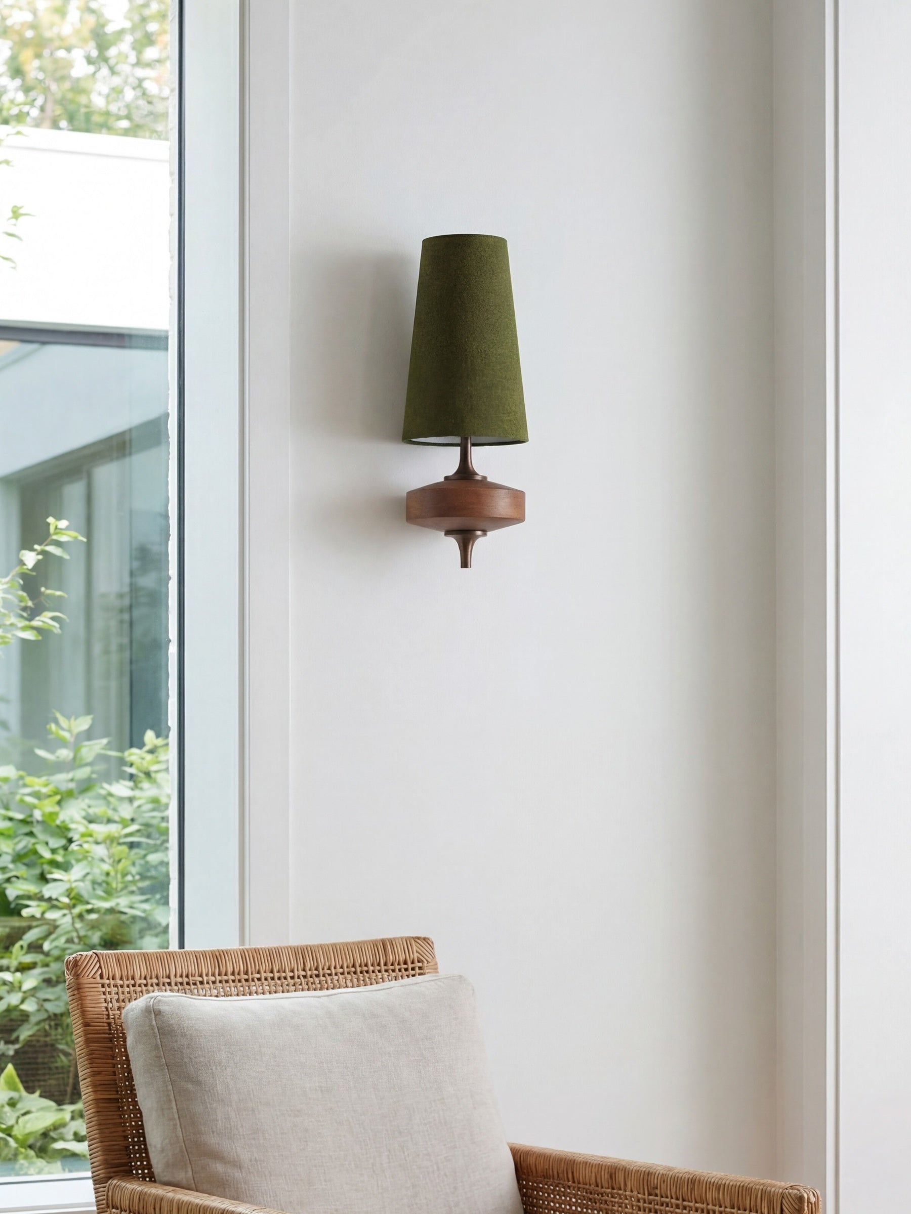 Retro Wandlamp met Stoffen Kap – Vintage Verlichting voor Slaapkamer | Sansoti