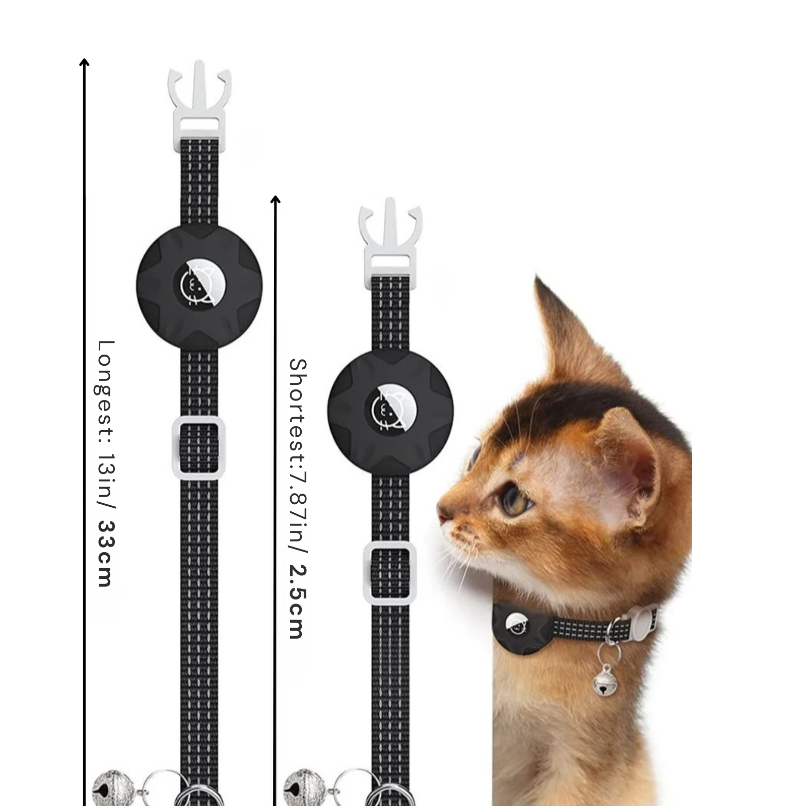 Slimme Locatietracker voor Honden en Katten met Reflecterend Halsband – Android – Compact & Waterdicht – 8-10 Maanden Batterijduur | Sansoti